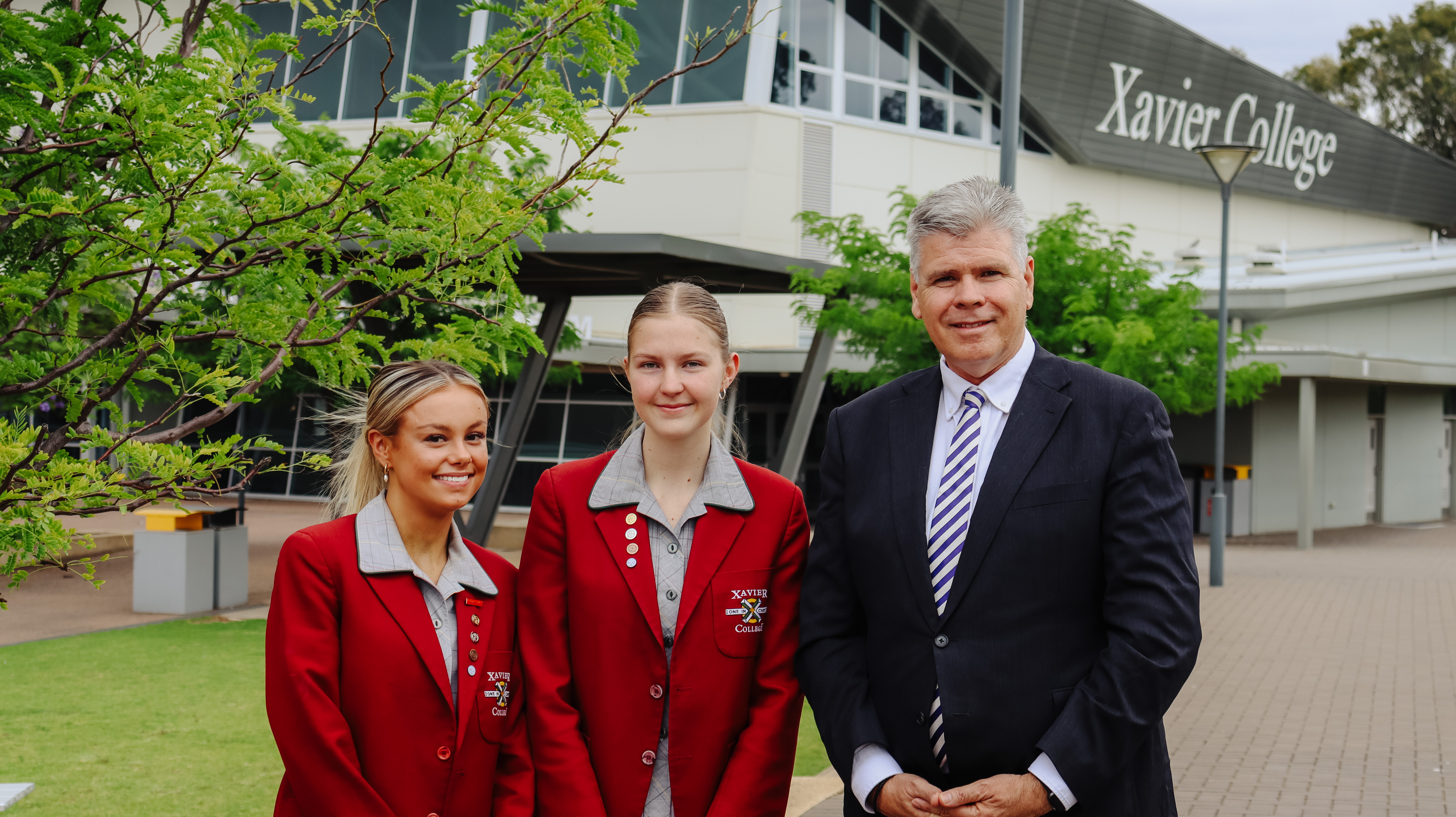 Alby Turnbull (2023 College DUX), Keeley Hurst (recipient of the Governor of South Australia Commendation - Excellence Award), and John Cameron, Head of Campus - Gawler Belt.