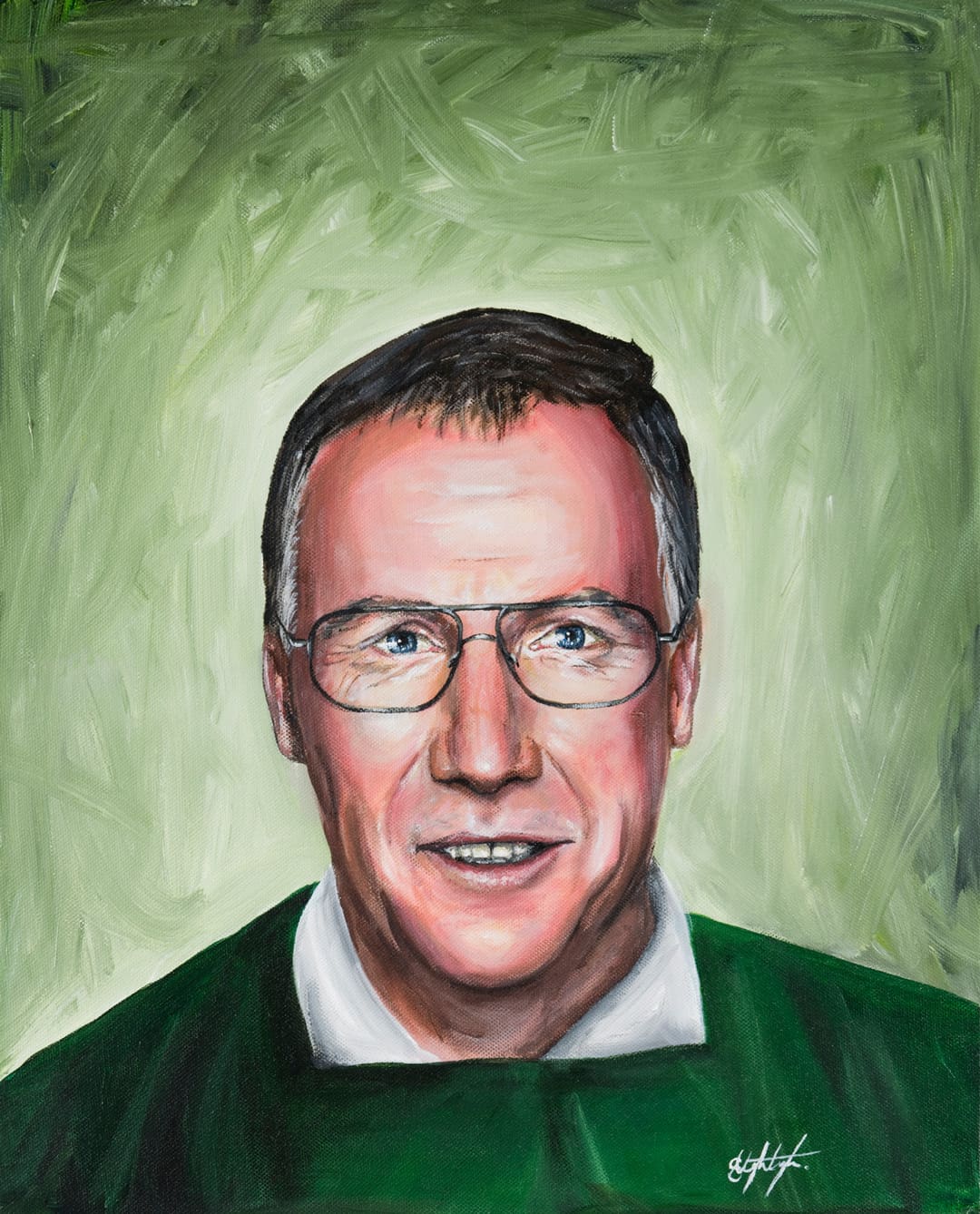 Painting of Father Dennis Handley