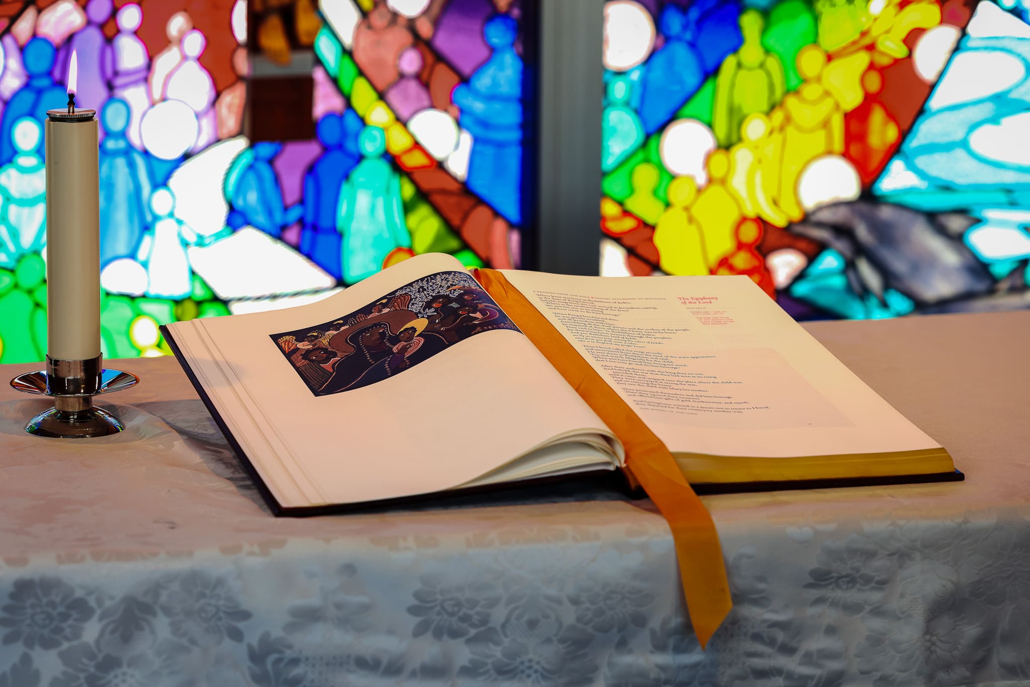 An open book in the Gawler Belt Campus Chapel